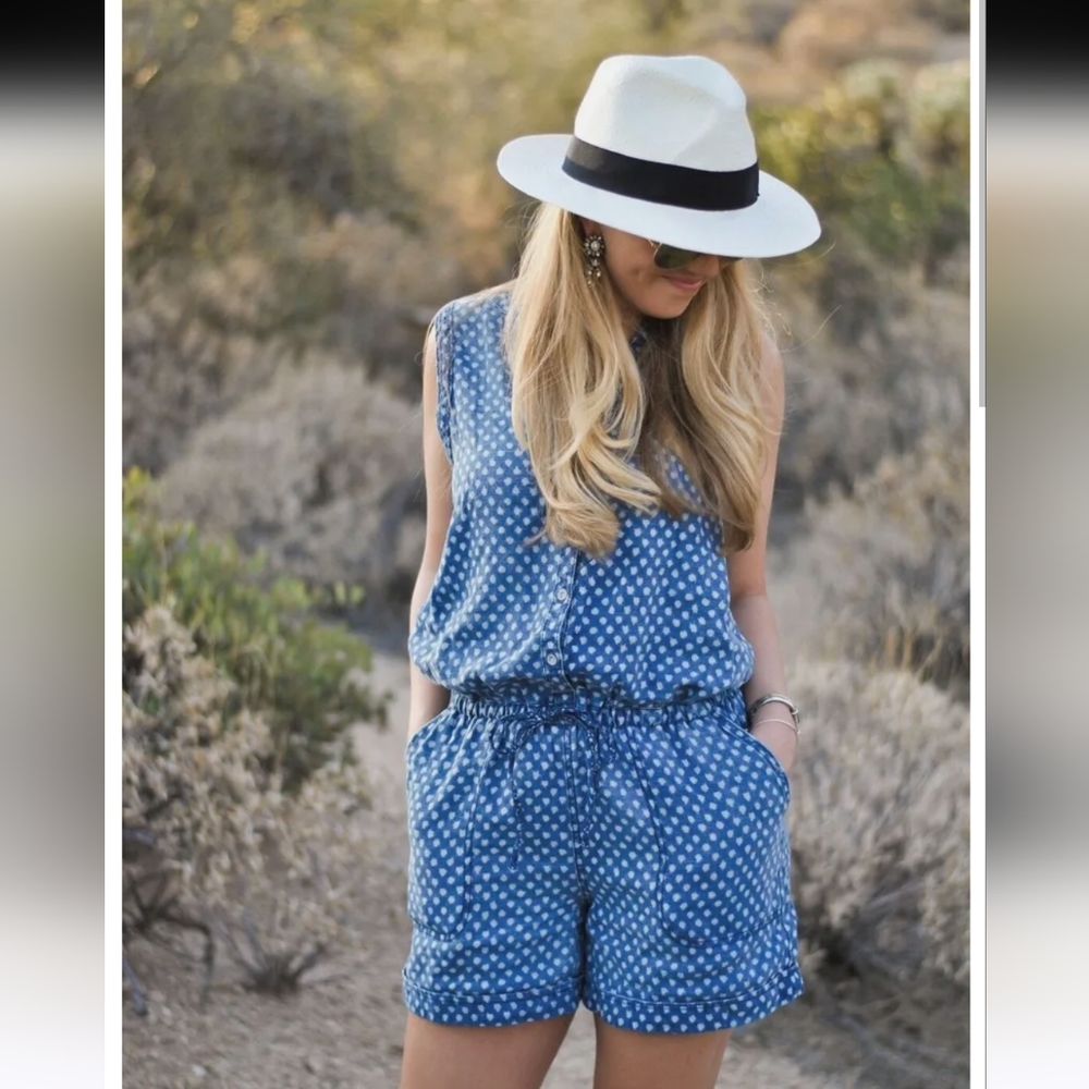 Lucca Denim Star Short Romper🌸